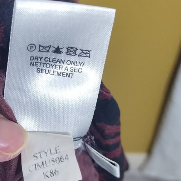 VTG Y2K Sigrid Olsen Long Sleeve Button Up Floral Silk Wool Blouse XL Boho - Picture 7 of 8